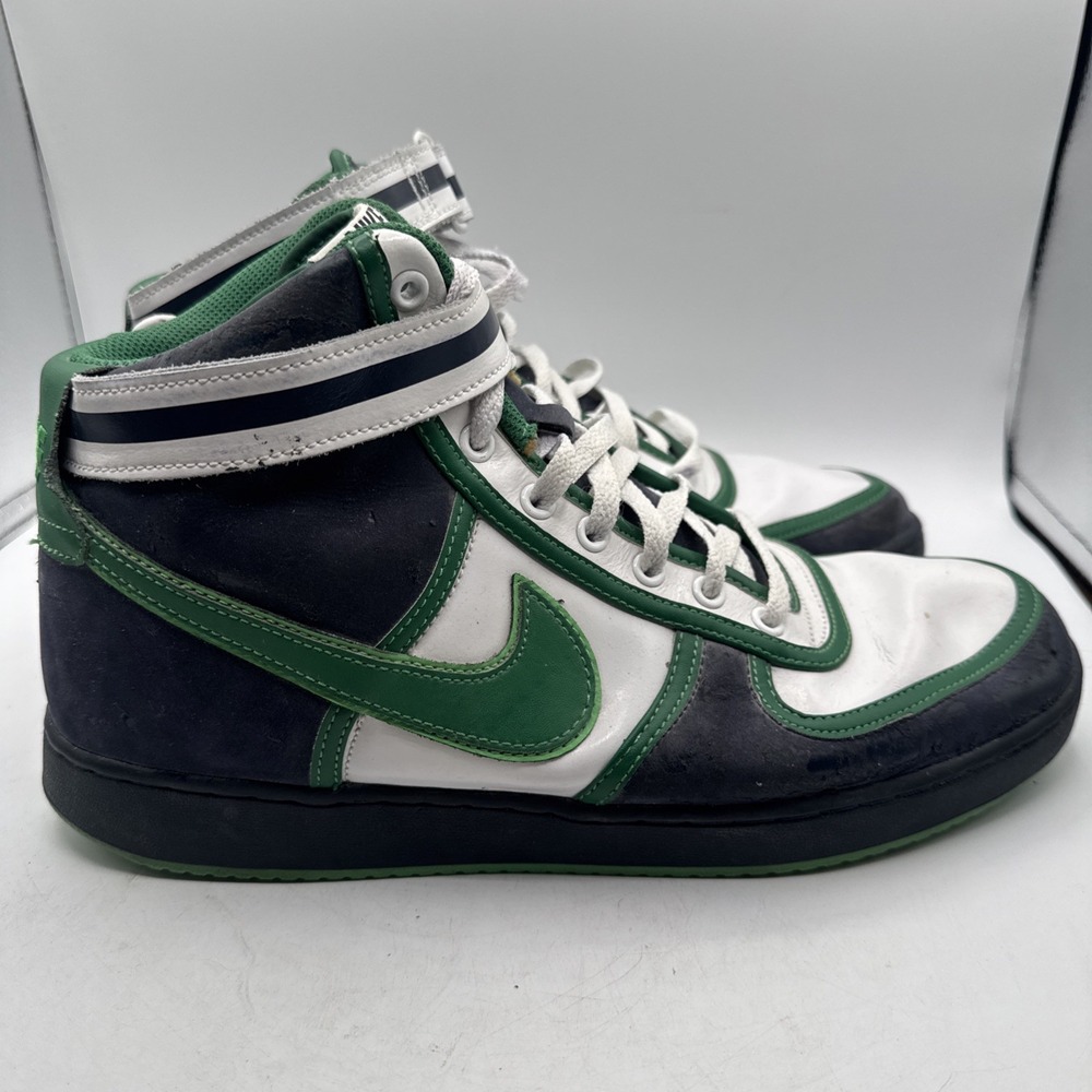 Nike Vandal‎ High Leather 309427-431 Green Black White Sneakers Sz 12 Very Rare - Picture 3 of 10
